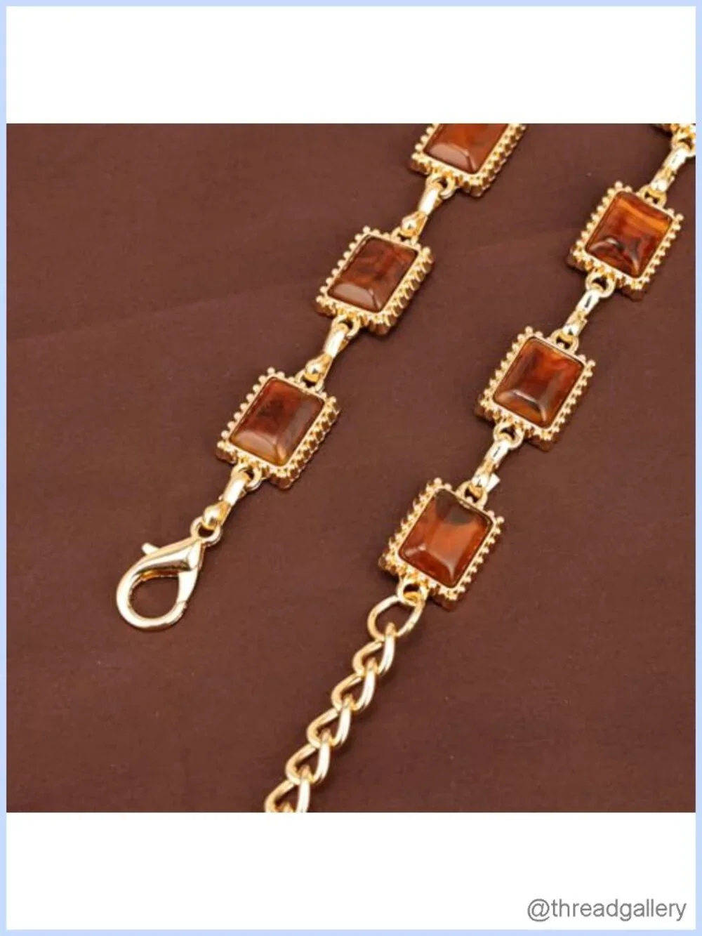 Gold-Tone Metal Chain Belt Western Concho Waist Belt